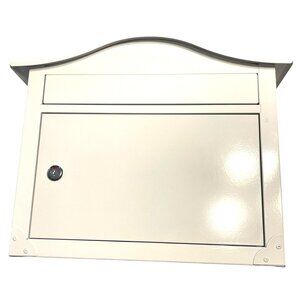 Architectural Mailboxes Saratoga White Wall Mounted Mailbox Galvanized Steel